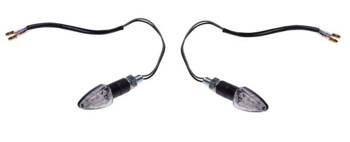 Kierunkowskaz mini biały klosz czarna obudowa