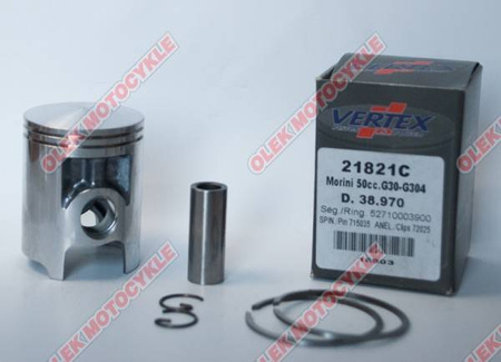 Vertex tłok morini g30, g304 50ccm (38,97mm) (pierścienie 52710003900 x 2 szt.)