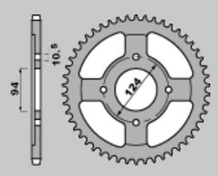Zębatka tylna 282 37 honda cb550 f 76-80 (282-37) (jtr282.37)