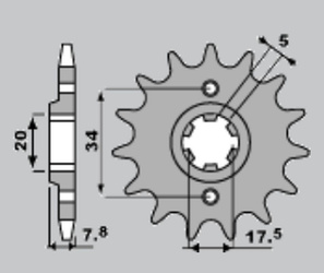 Zębatka przednia 279 13 18nc (łańc. 520)