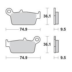 Klocki hamulcowe kh131 sinter metal oem: 11 (sinterpro racing ng) honda: cr 80-125-250-500, xr 250-400-600-650, kawa