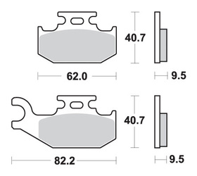 Klocki hamulcowe kh317 off-road sinter kolor złoty