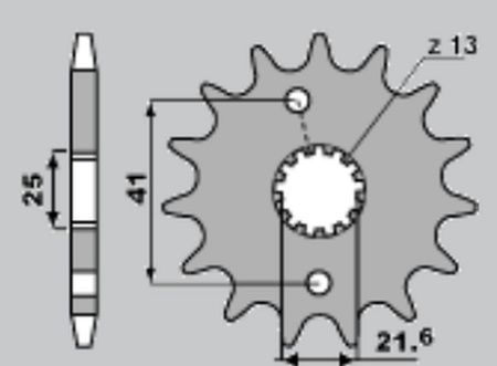 Zębatka przednia 438 14 (a4250436140) suzuki dr 650