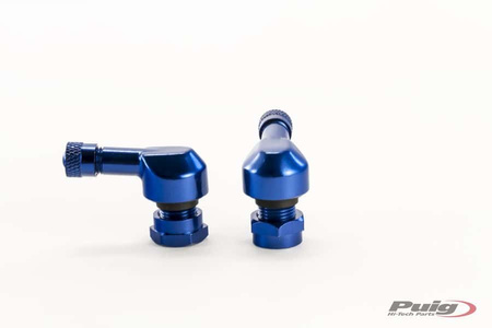 Zestaw zaworków do kół motocyklowych (90 stopni) śr.8,3mm niebieskie