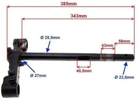 Półka ze sztycą do skutera 2T 4T Łożysko 27