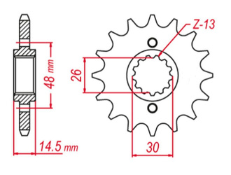 Zębatka przednia 339 15 honda vfr800 '02-'13 (-1), cb750 '92-'00 (jtf339.15)