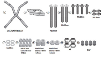 STELAŻ KUFRA CENTRALNEGO TRIUMPH SCRAMBLER 400 X '24-'25, SPEED 400 '24-'25, (BEZ PŁYTY)