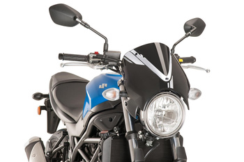 Przednia Szyba Retrovision + Panel Czarny Puig Do Suzuki Sv650 16-22 Czarna