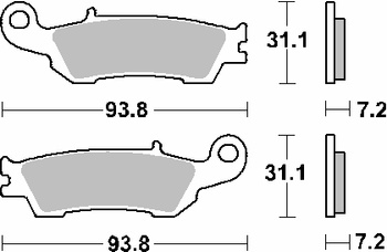 Klocki hamulcowe kh450 off-road sinter kolor złoty