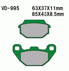 Klocki Hamulcowe Kymco P S8/ / Ag Carry / T S9/Mx'er150 Rv150 Vd995 / Ag 2t