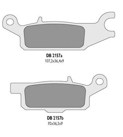 Klocki hamulcowe kh445 yamaha yfm 550 grizzly '11-14, yfm 700 grizzly '07-18 lewy tył - zastępują db2157mx-d oraz db2157qd-d