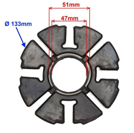 Zabierak zębatki tył do Mototorowerów 139Fmb Fmh