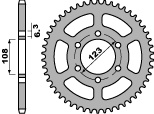 Zębatka tylna 4412 48 f derbi 50 / aprilia 50 (jtr1133.48) (łańc. 420)
