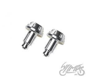 Końcówka kierownicy srebrna