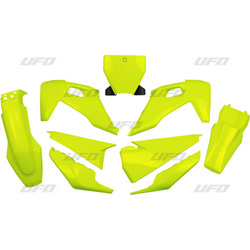 Komplet plastików husqvarna tc 125-250, fc 250-350-450 '19 kolor zółty fluo (hu622dflu)