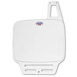 Tablica na numer startowy UFO Vintage biała