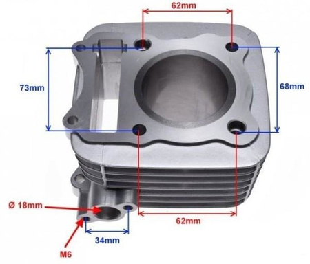 Cylinder z tłokiem do motocykla Suzuki Gn 125