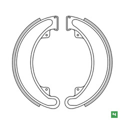 Szczęki hamulcowe honda cb 250/360/400 '73-79, atc 250 '85-88, trx 250/300 '85-00 tył (160x30mm)