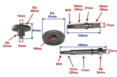 Przekładnia do skutera 4T 139Qmb Vapor Bassa Inne