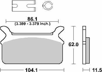 Klocki hamulcowe kh201 street ceramic kolor czarny