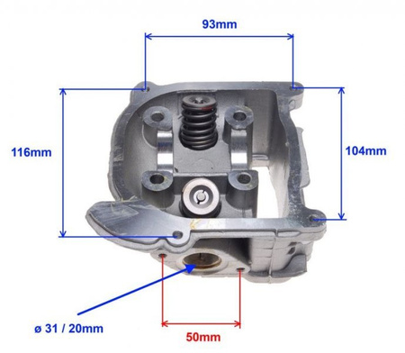 Głowica cylindra do skutera 4T 139QMB GY6-50