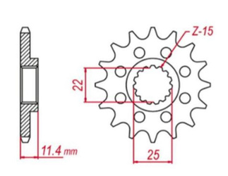 zębatka przednia 1252 16 ktm lc4 400/600/620/640/690 (jtf1902.16)* (łańc. 520)