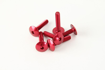 Zestaw śrub owiewki m6x30 (6szt.) kolor czerwony(imbusowa płaska)(ta630r)