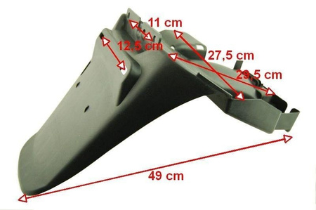 Błotnik tylny do skutera koło 10 Cali