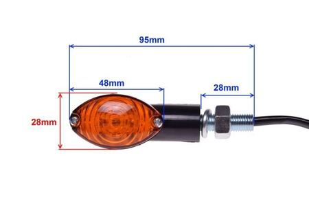 Kierunkowskaz led pomarańczowy do motocykla E8