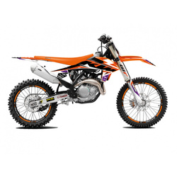 KOMPLET NAKLEJEK (OKLEIN) KTM SX/SX-F '19-'22, EXC/EXC-F '20-'23 DREAM 5 KOLOR POMARAŃCZOWY CZARNY