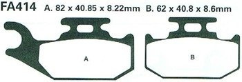 KLOCKI HAMULCOWE QUAD SUZUKI LT-F 400 EBC FA414TT