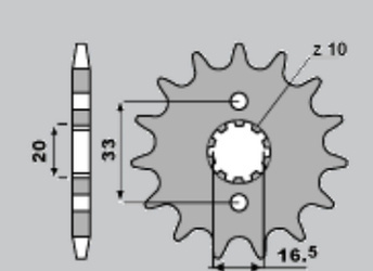 Zębatka przednia 430 13 kawasaki kxf 250 '04-'05 (jtf430.13)