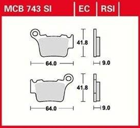 KLOCKI HAMULCOWE TRW MCB743SI