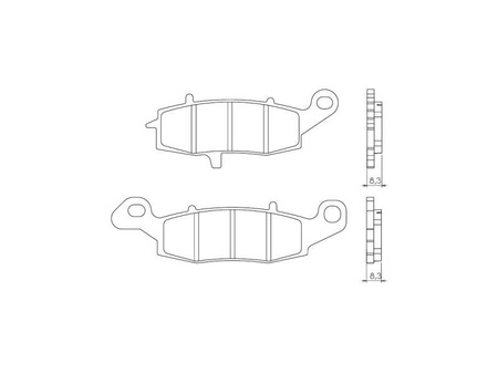 Klocki hamulcowe kh231 spiek metaliczny (złote) (ft 4091)