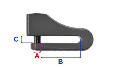 Blokada tarczy hamulcowej z Alarmem Unit czerwona