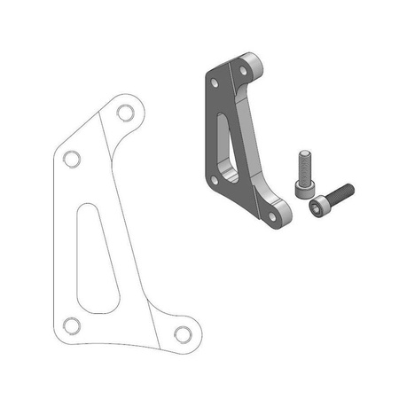 Adapter do tarczy supermoto 320mm  (czterotłoczkowy zacisk moto-master) yamaha yz/yzf 125/250 '08-'20, yzf 450 '08-'19, wr 250 '16-'20
