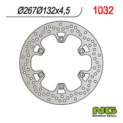 Tarcza hamulcowa tył yamaha t-max 500 '01-'13 (267x132x4,5) (6x8,5mm)