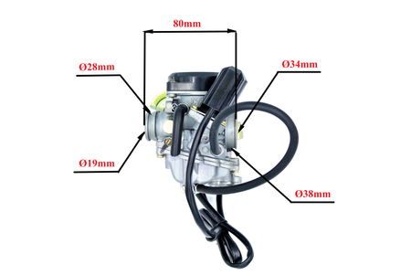 Gaźnik Power Force Gy6 4t Kun-Fu 80 Ccm Plastikowa Pokrywka