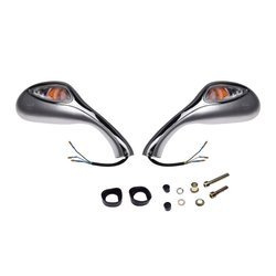 Lusterka 125 Gy6 4T z Kierunkowskazami srebrne M8