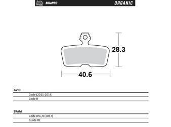 Moto-master bike pro klocki hamulcowe rowerowe organiczne
