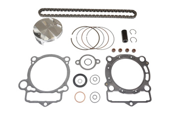 ZESTAW NAPRAWCZY GÓRY SILNIKA KTM EXC-F 350 (EXCF350) '17-'19, HUSQVARNA FE 350 '17-'19 (STD. + 0.02MM = 87.98MM) (12.3:1) (TŁOK, USZCZELKI TOP-END, ŁAŃCUSZEK ROZRZĄDU)