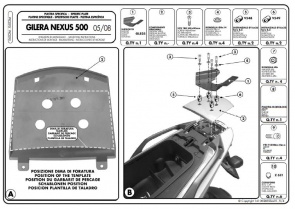 stelaż kufra centralnego gilera nexus 125/250/300/500 (06-14) ( z płytą monolock )