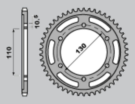 Zębatka tylna 241 42 suzuki gsxr 1000 '09-'15 (479-42) (jtr479.42)