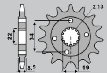 Zębatka przednia 2276 15 ktm 390 duke '13-'18, 390 rc '14-'18 (jtf1908.15) (łańc. 520) (227615)