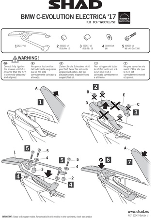 Stelaż kufra tylnego Shad do BMW C Evolution Electric