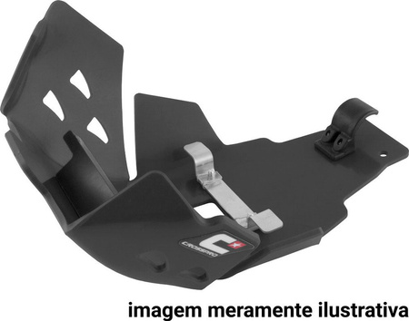 Osłona silnika z tworzywa dtc enduro model 'ec dtc' pasuje do: husqvarna te250/300 '17-'19, ktm exc 250/300 '17-'19, kolor czarny