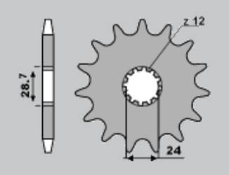 Zębatka przednia 526 16 526/16z.