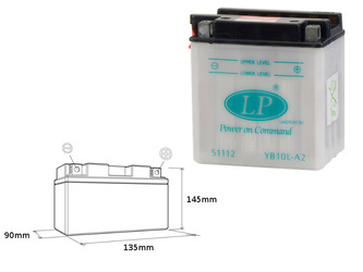 Landport akumulator yb10l-a2 12v 11ah 136x91x146 obsługowy - bez elektrolitu (5)