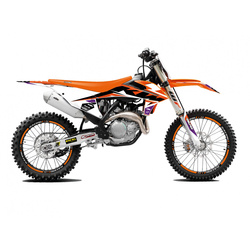 KOMPLET NAKLEJEK (OKLEIN) KTM SX/SX-F '19-'22, EXC/EXC-F '20-'23 DREAM 5 CHROME EFX KOLOR POMARAŃCZOWY CZARNY