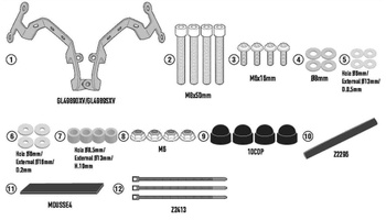 mocowanie szyby 1176ak/1176ablk cf moto nk 650 '21-'22